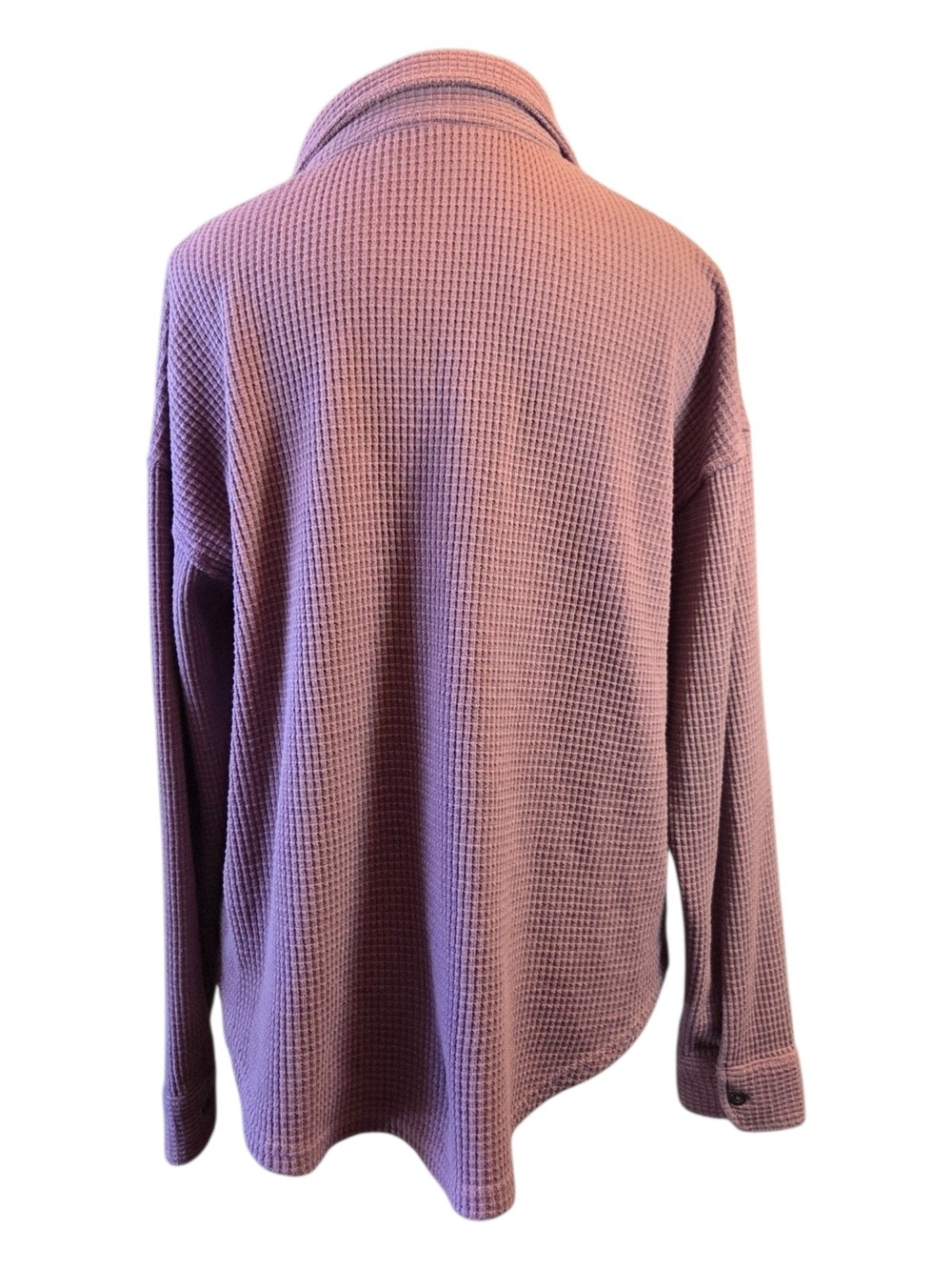 Lazypants Women's Dusty Rose Waffle Utility Jacket Size Med - Picture 3 of 5